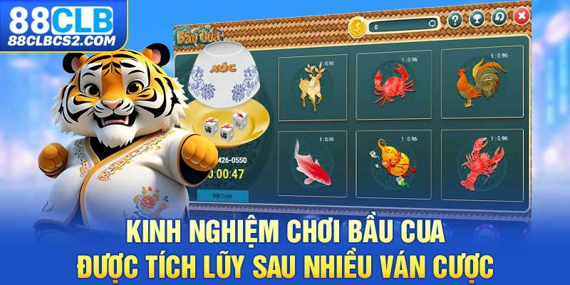 Kinh nghiệm chơi bầu cua được tích lũy sau nhiều ván cược